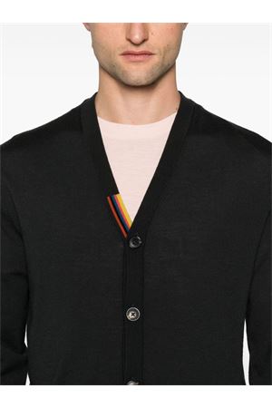 Cardigan in lana merino grigio antracite PAUL SMITH | M1R122XL0209475